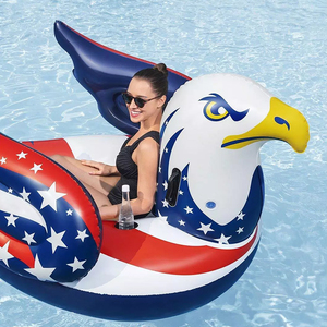 Bouée gonflable Aigle Américain, transat aquatique robuste en PVC pour enfants et adultes, idéal pour les fêtes estivales - Product Image 3