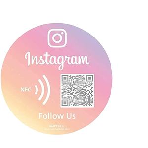 מותאם אישית QR NFC Instagram הדחיפה מדבקה חסידי עבור עסק משלך - Product Image 1