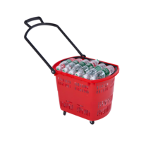 Panier de courses en plastique écologique et durable Jiachenxin, directement de l'usine, avec 1 ou 2 poignées, facile à transporter, 14+ kg, robuste, vente en gros