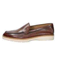 Mocassins en cuir pour homme Gino Tagli, taille 41, talon de 2,5 cm, semelle intérieure EVA amortie, semelle extérieure en caoutchouc, doublure en cuir véritable