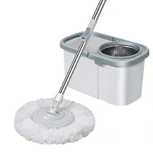 Spin <b>Mop</b> With Bucket 33cm Microfiber Rotating Head Spin <b>Dry</b> Floor Cleaning Tool Rectangular Design For Home Use - Product Image 3
