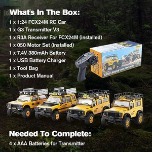 Nouveau FMS 1:24 FCX24M Discovery Première Génération Édition Camel Trophy 2.4G Camion Télécommandé Électrique <span class=keywords><strong>RC</strong></span> Crawler Jouet RTR Jaune - Product Image 4