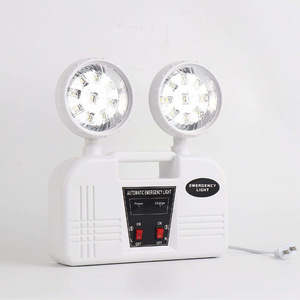 Led <b>Emergency</b> <b>Light</b> 2 X 8W Dual Head Ac 85-265V White <b>Light</b> 360 Degree Rotatable For Home And Office Use - Product Image 1