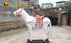 Modèle animatronique de cheval blanc à monter, équipement de centre commercial MY Dino DR022 - Product Image 4