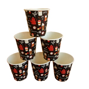 Vente en gros de gobelets à café et à thé jetables en papier biodégradable à paroi simple, écologiques et vierges - Product Image 1