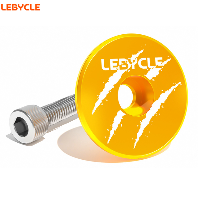 LEBYCLE CNC Bicycle Headset Top Cap Aluminum Alloy Bike Fork Stem Cap 1-1/8" 28.6mm Bicycle Fork Headset Top Cover