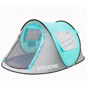 Tenda da campeggio 4 persone fornitori all'ingrosso di alta qualità portatile pieghevole automatico tenda Pop-Up campeggio all'aperto
