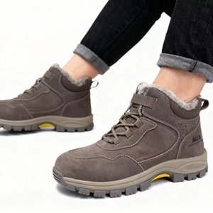 Stivali di Sicurezza Alti da Uomo Antiurto Antiperforazione Foderati in Pelliccia <span class=keywords><strong>Scarpe</strong></span> di Protezione per il Lavoro Stivali di Sicurezza Invernali Alti - Product Image 2