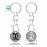 Porte-clés jeton de chariot de supermarché par sublimation avec logo