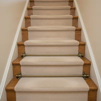 Barres de maintien de tapis d'escalier contemporaines de haute qualité avec accessoires en alliage d'aluminium pour escaliers simples