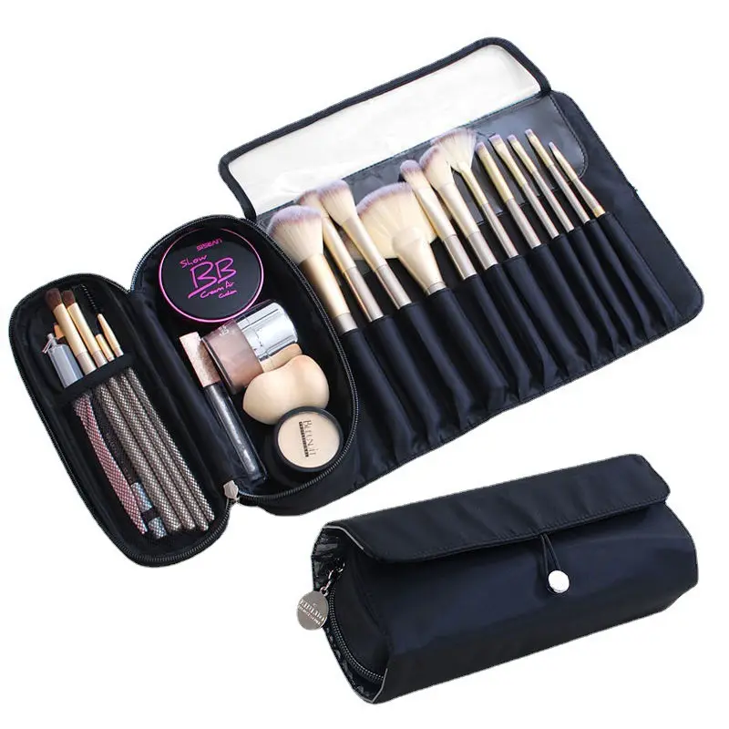 Portable Makeup Brush Organizer Makeup Cosmetic Brush Bag Makeup Brush Roll Up Case Pouch Holder for Woman