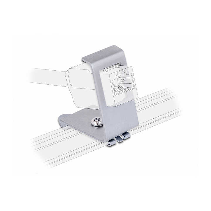1-Port DIN-Rail Mount Adapter for Keystone Jack - Stainless Steel ...