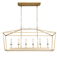 SIMIG postmoderne luxe rectangulaire métal moderne verre de Murano grande suspension lustre Transparent pour la maison Villa suspendu