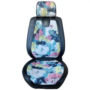 New Chinese chenille jacquard girly flower Half pack silicone seat cushion car