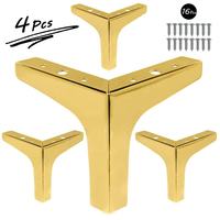 Sofa beine 6 Zoll Eisen konische Dekoration Unterstützung Hardware Gold Messing Stahl Bett möbel Füße Schrank Chrom Metall Sofa beine
