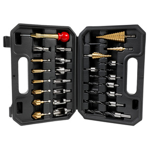 26pcs Hexagonal Shank Pagoda <b>Drill</b> <b>Bit</b> Set Gold Five-Flange Chamfering Tool for Wood Plug <b>Drill</b> <b>Bits</b> with Positioning Punch - Product Image 3