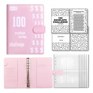 Personalizado e exclusivo elegância requintada Ultimate Money Saving Challenge livro 100 Envelopes para o sucesso financeiro