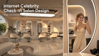Mobilier de salon de coiffure sur mesure, poste de coiffage, chaises de salon, présentoirs, équipement de salon, design d'intérieur, aménagement complet