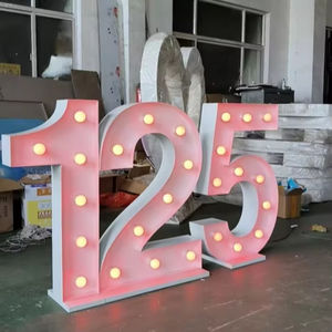 Outdoor Large Marquee Letter <b>Led</b> Letras Gigantes Party Decoration Giant 3ft 4ft Light up Marquee Number for Wedding BackDrop - Product Image 2