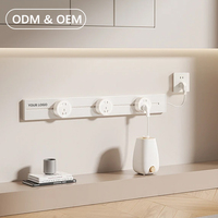 Enchufe Eléctrico Deslizante de Pared Universal para Oficina y Cocina, con Interruptor de Encendido de un Botón, para Reino Unido/EE. UU./UE