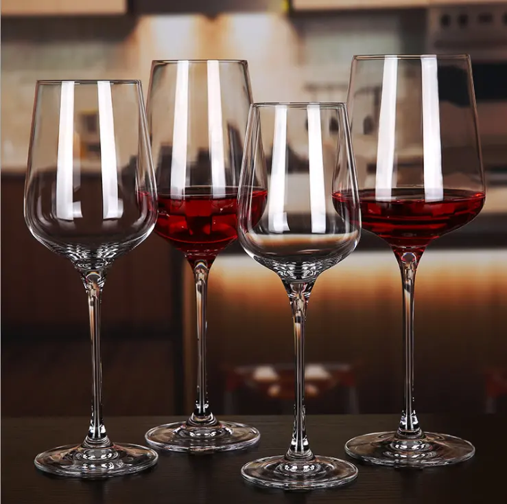 Custom Luxury Crystal Red Wine Drinking Goblet Cup Banquet Stemmed Champagne Glasses