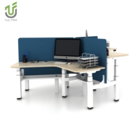 IULTRA Design moderne en forme de V plateau de clavier de bureau debout support de bras de moniteur électrique pour la frappe ergonomique caractéristiques attachables