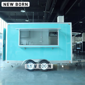 รถเข็นขายขนมหวาน ไอศกรีม เจลาโต้ รถพ่วงขายอาหาร CE รถพ่วงขายอาหารกลางแจ้ง - Product Image 4