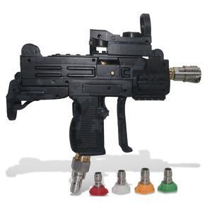 Pistolet à Eau de <span class=keywords><strong>Lavage</strong></span> de Voiture Jouet, Imitation Mitraillette et Fusil Automatique, Pression 3/8 pour <span class=keywords><strong>Lavage</strong></span> Auto, avec 4 Buses et Gants - Product Image 1