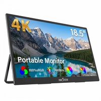 Moniteur portable 18,5 pouces 4K UHD 3840x2160 IPS 60Hz HDR 100 SRGB Écran mat pour jeux, ordinateur portable, Mac