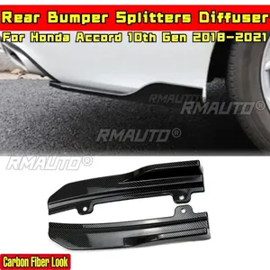 For Honda Accord 10th Gen 2018-2021 Body Kit Bumper Splitter Carbon Fiber Look Rear Bumper Lip Splitters Diffuse Car Accessories - Product Image 3