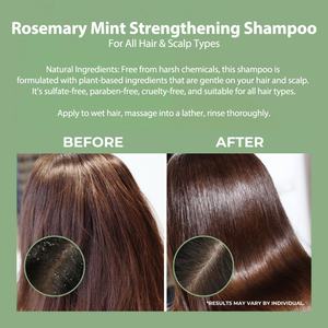 Champú Fortalecedor de Romero y Menta Orgánico que Refresca, Limpia el Cuero Cabelludo y Estimula el Crecimiento del Cabello, Reduce la Caída del Cabello - Product Image 6