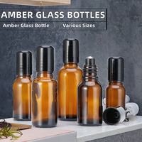 Flacon compte-gouttes en verre brun opaque pour huile essentielle, maquillage, soins de la peau, échantillon d'essence, flacon vide