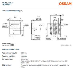 Meilleur prix pour les puces LED SMD monocouleur OSRAMs KP CSLNM1.F1-7N6P-A-0, vert 560 nm, garantie 3 ans, 1000 pièces/rouleau - Product Image 6