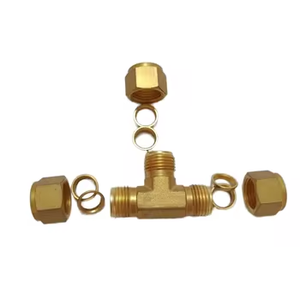HI-TEK HK Raccord à trois voies en <span class=keywords><strong>cuivre</strong></span> poli forgé à basse pression à serrage rapide, résistant à l'eau et à la poussière, épaissi - Product Image 5