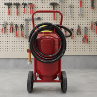 Extincteur à eau de classe A SANHUI 25L/45L en acier inoxydable rouge sur roues avec garantie de 36 mois, certifié GB 4351.1-2005