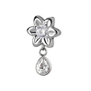 Lotus Wholesale ASTM Titane de qualité implantable, motif Cœur, Œil, Fleur, filetage interne M0.9 pour piercing labret de cartilage 16G - Product Image 2