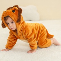 Michley usine en gros confortable idée cadeau de vacances 2026 bleu volant Dragon et renard motif peluche flanelle Onesie parfait bébé présent