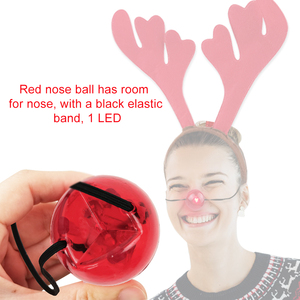 Diadema de Reno Navideña Barata con Luz LED Intermitente y Nariz de Reno Roja para Fiestas y Conciertos, Decoraciones Populares - Product Image 6