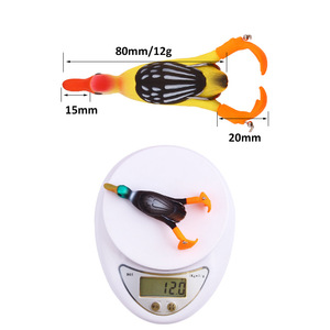 เหยื่อปลอม SWORDFISH 10 สี 12 กรัม 3.7 นิ้ว ทำจากวัสดุ ABS เหมือนจริง รูปทรงเป็ด พร้อมครีบใบพัด สำหรับตก<span class=keywords><strong>ปลา</strong></span>ในแม่น้ำ - Product Image 3