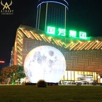 Boule de lune gonflable géante Led, globe de lune gonflable pour la décoration