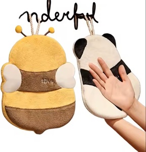 Cute Bee Pattern Coral Fleece <b>Hand</b> <b>Towel</b> Quick-Dry Absorbent Golf & <b>Bathroom</b> <b>Towel</b> with Disposable Feature - Product Image 4