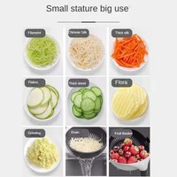 Outils et gadgets de cuisine Coupe-légumes Coupe-pommes de terre Ustensiles Râpe à main Panier d'égouttage double Multifonctionnel