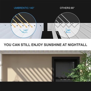 AINGO exterior aluminio espacio Gazebo tienda Patio <span class=keywords><strong>Tenda</strong></span> arcos sol casa - Product Image 5