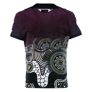Conception personnalisée brodée pour enfants Tailles Femmes Hommes Indigenous <span class=keywords><strong>Rugby</strong></span> League <span class=keywords><strong>T</strong></span> <span class=keywords><strong>Shirt</strong></span> <span class=keywords><strong>Australie</strong></span> Football Team Jerseys - Product Image 1