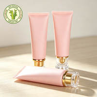 Tube cosmétique rechargeable écologique avec logo personnalisé pour crème visage et dentifrice, en matériau de canne à sucre avec bouchon à vis