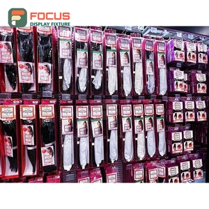 Présentoir de Luxe pour Perruques, Étagère Multi-Niveaux avec Cadre en Verre, Unité de Présentation pour Magasin de Postiches - Product Image 1