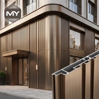 Revêtement mural en panneaux d'aluminium rainurés 3D modernes, ignifuge, taille personnalisable pour une utilisation extérieure/intérieure
