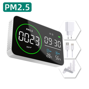 Nouveau Design détecteur de qualité de l'<span class=keywords><strong>air</strong></span> PM2.5 mètre intérieur numérique PM1.0 PM10 testeur moniteur PM2.5 analyseur de gaz pour bureau