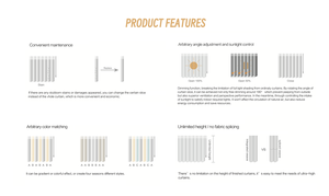 Chất lượng cao cửa sổ phương pháp điều trị cơ giới Rèm dọc rèm cửa cho Patio hoặc cửa sổ lớn Shades thông minh Rèm màn - Product Image 4