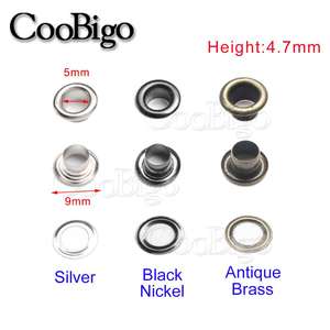 Juego de <span class=keywords><strong>ojales</strong></span> de Metal con arandelas, accesorios de ropa con agujero de 5mm, para álbum de recortes, manualidades de cuero, bricolaje, bolsa para cinturón, 500 unidades por paquete - Product Image 2